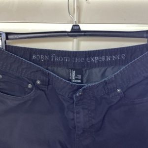 Prana mens  pants blue 35 x 30 slim logos breathe